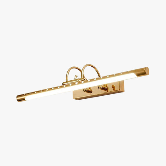 Tiffany moderne lineaire make-up wandlamp, goud, badkamer/keuken