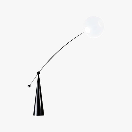 Valentina Floor Lamp Arc/Bubble Modern/Unique, Frosted Glass, White, Bedroom