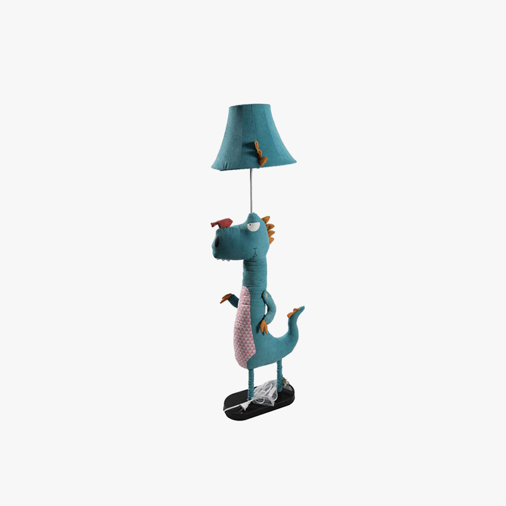 Minori Moderne Dinosaurier-Stehlampe aus Metall/Stoff