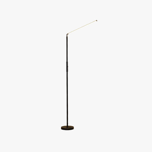 Lampada da terra lineare minimalista Edge, metallo, nero/bianco