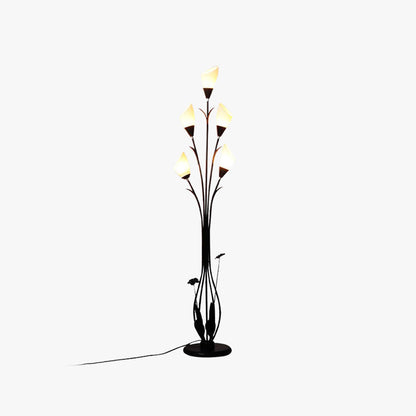 Lampadaire noir à branches de fleurs Bella, salon