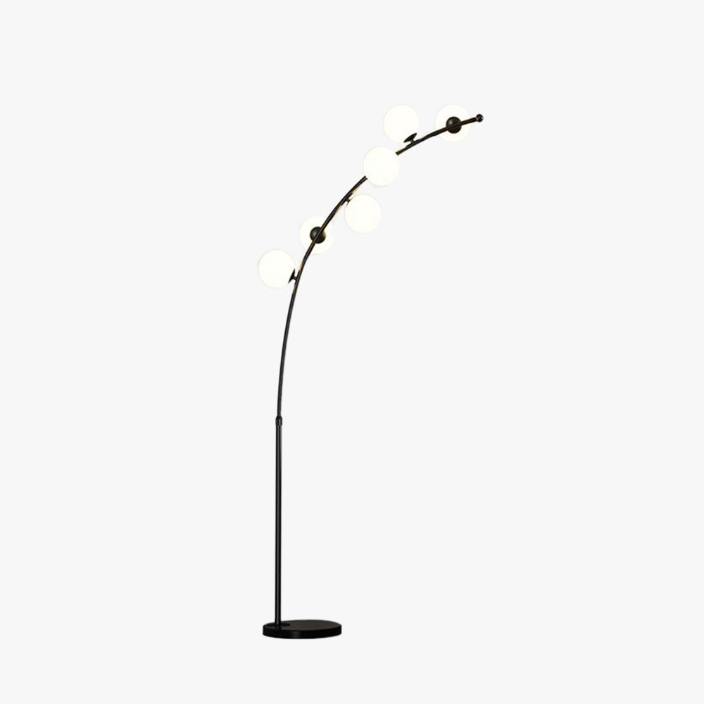 Valentina Modern Arc Multi Head Bubble Stehlampe Schwarz/Gold
