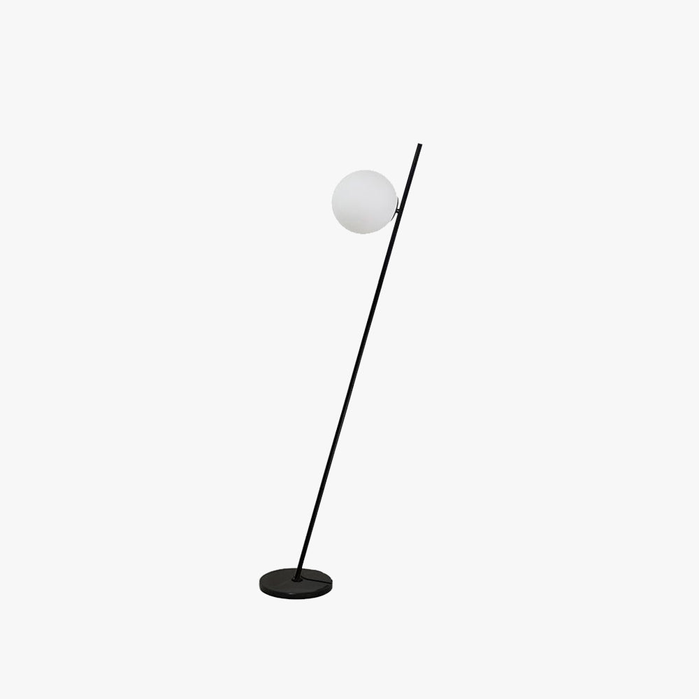 Valentina minimalistische zwarte bol lineaire vloerlamp, woonkamer