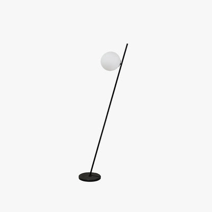 Valentina minimalistische zwarte bol lineaire vloerlamp, woonkamer