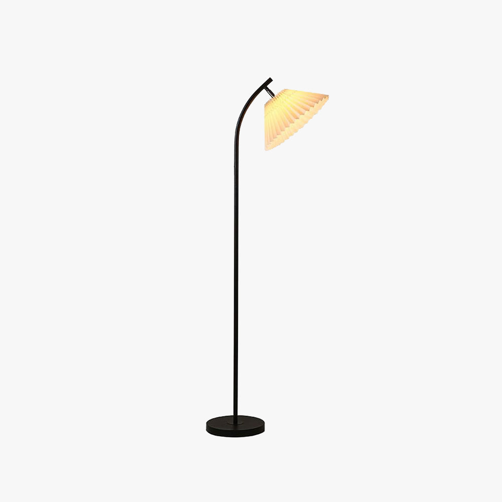 Moderne Arc-Stehlampe aus plissiertem Metallgewebe von Ozawa, 3 Farben