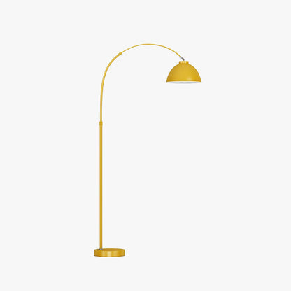 Mira Modern Arc Metal Floor Lamp, Black/Red/Yellow