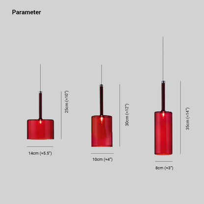 Valentina Minimalist Modern Glass LED Pendant Light, 3 Style