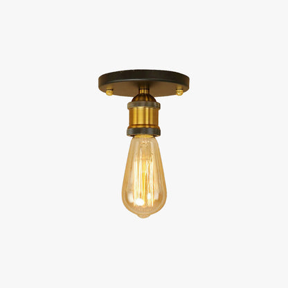 Silva Retro Vintage Bulb Semi-Flush Mount Ceiling Light