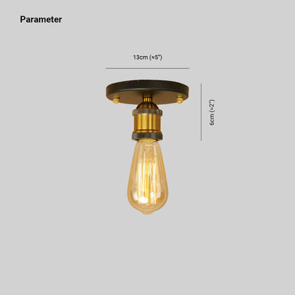 Silva Retro Vintage Bulb Semi-Flush Mount Ceiling Light