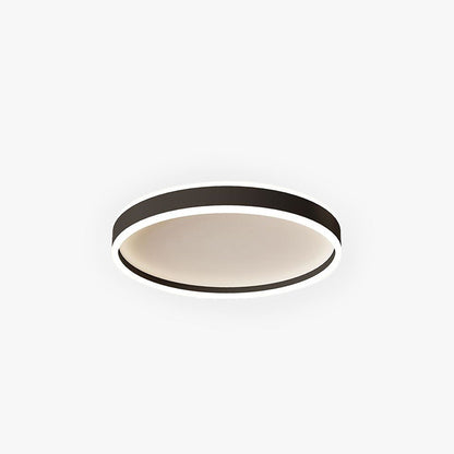 Arisha Modern Round Led Metal Flush Mount Ceiling Light, White/Black