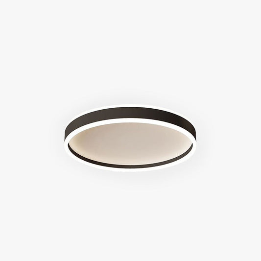 Arisha Modern Round Led Metal Flush Mount Ceiling Light, White/Black