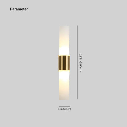 Arisha Modern Double Headed Metal Glass Vanity Wall Lamp, Black/Gold