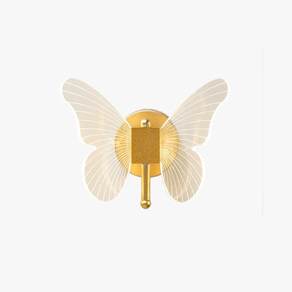 Arisha Cute Butterfly Metal Wall Lamp, Gold