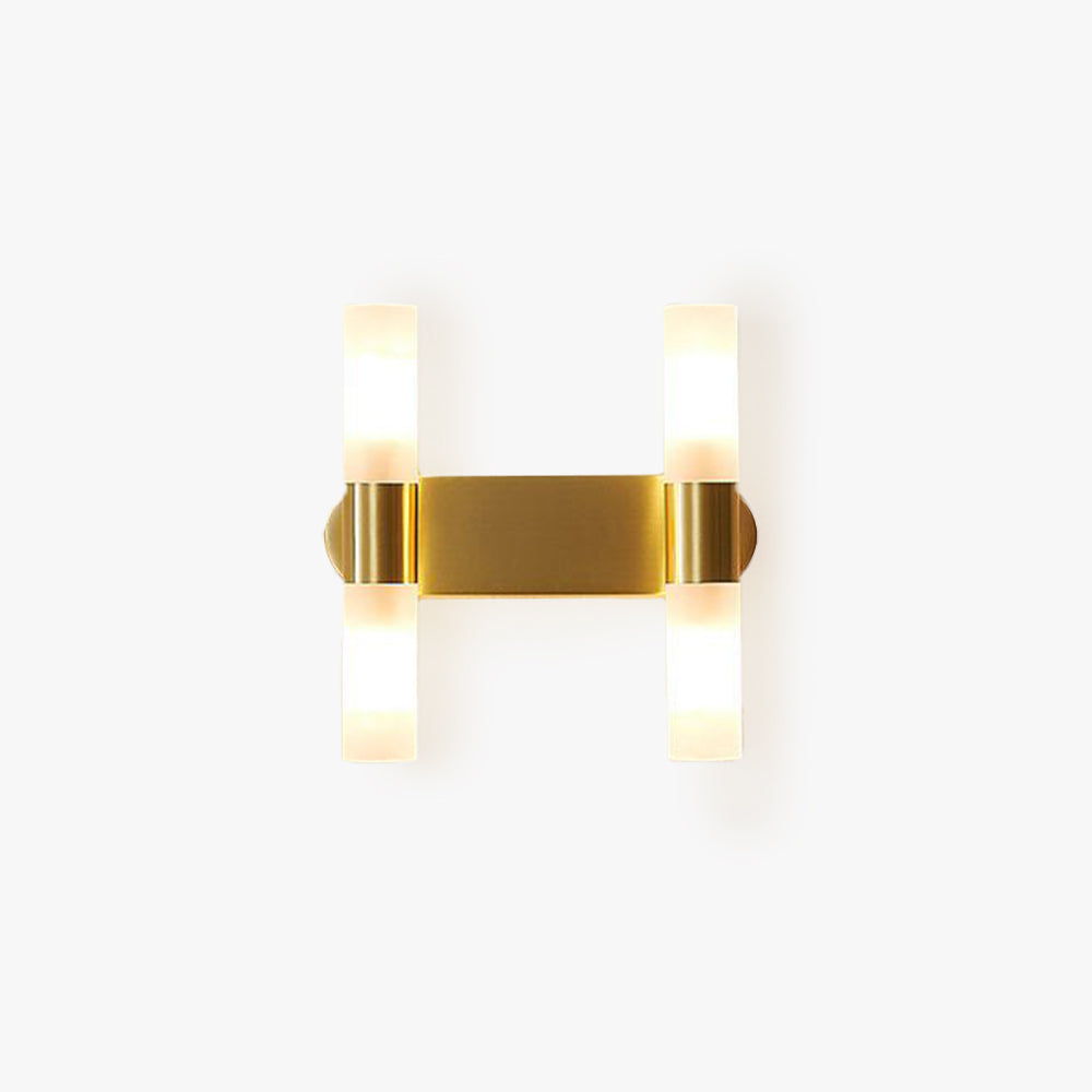 Applique murale LED cylindrique moderne Arisha en métal, doré
