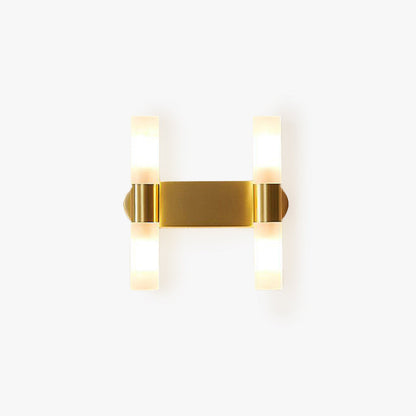 Applique murale LED cylindrique moderne Arisha en métal, doré