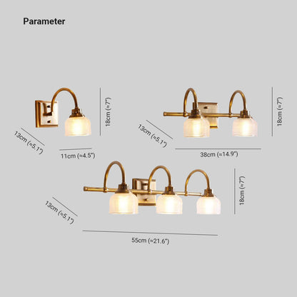 Arisha Prismatic Glass Vanity Wall Lamp