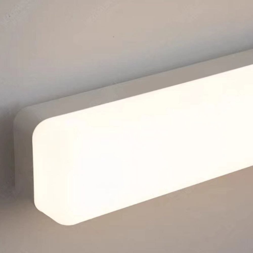Applique murale de salle de bain Arisha Simple White Bar avec miroir intégré