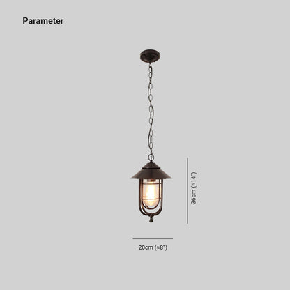 Ray retro lantaarn metalen hanglamp, zwart/brons