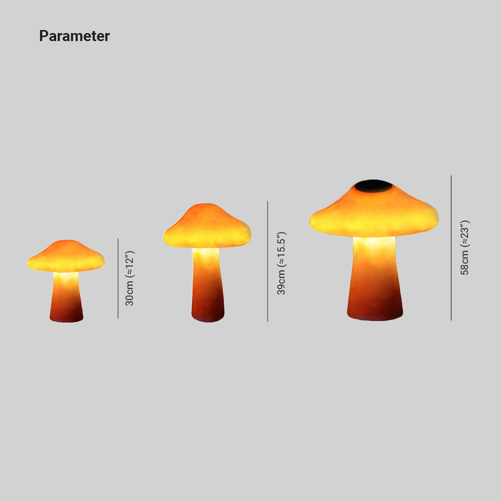 Lampe de sol d'extérieur Ray Mushroom, câblée/solaire, orange