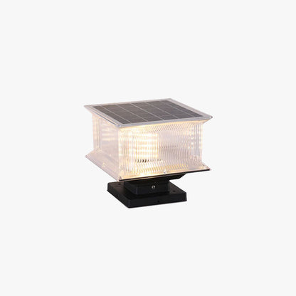 Ray Zeitgenössische LED-Außenleuchte aus rechteckigem Metall, Schwarz