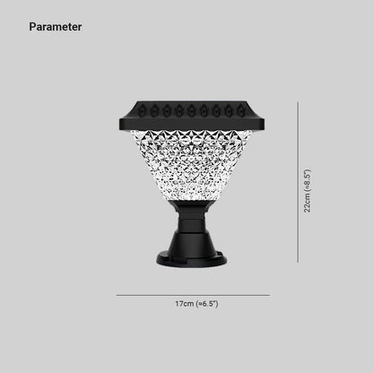 Ray Modern Geometry Outdoor Floor Lamp, Black