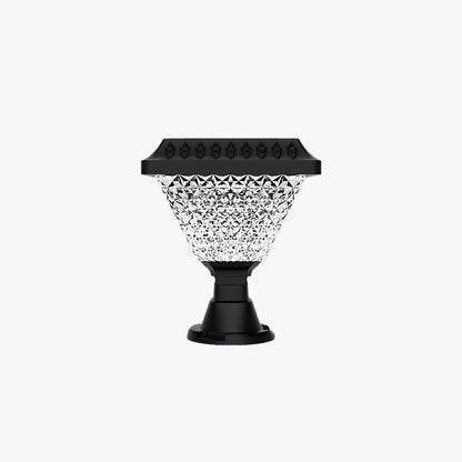 Ray Modern Geometry Outdoor Floor Lamp, Black