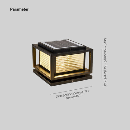 Lampes d'extérieur rectangulaires à LED contemporaines Ray en métal, noir