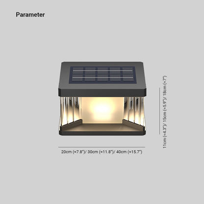 Ray Contemporary LED Rectangular Metal Wall Lamp Post, Black