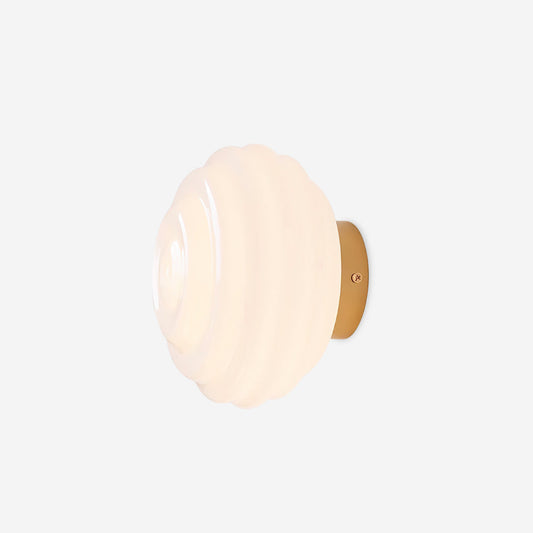 Duvia gegolfde glazen wandlamp