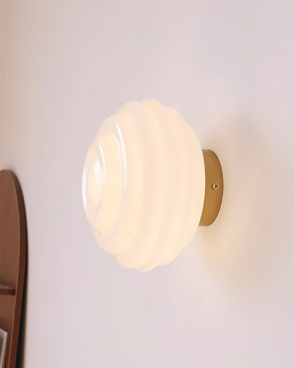 Duvia Rippled Glass Wall Lamp