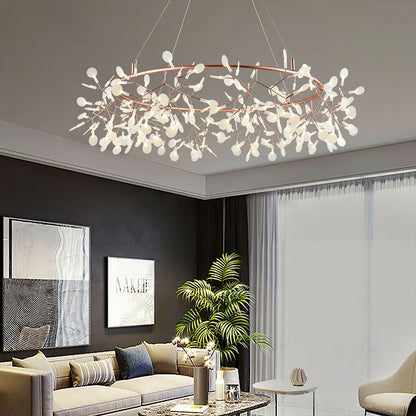 Lustre Olivia Unique Rond Sputnik Art Déco Lucioles, Salon/Chambre