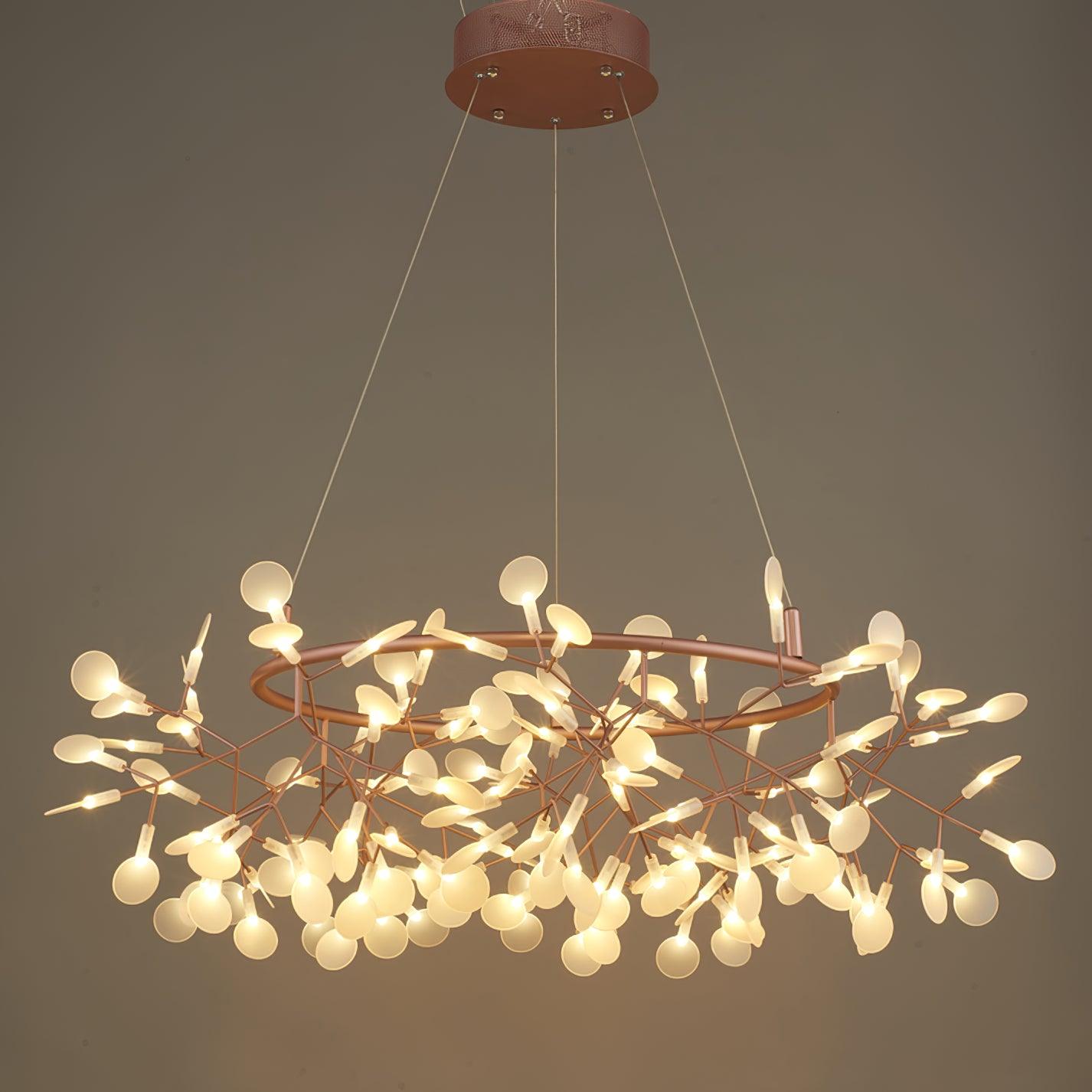 Lustre Olivia Unique Rond Sputnik Art Déco Lucioles, Salon/Chambre