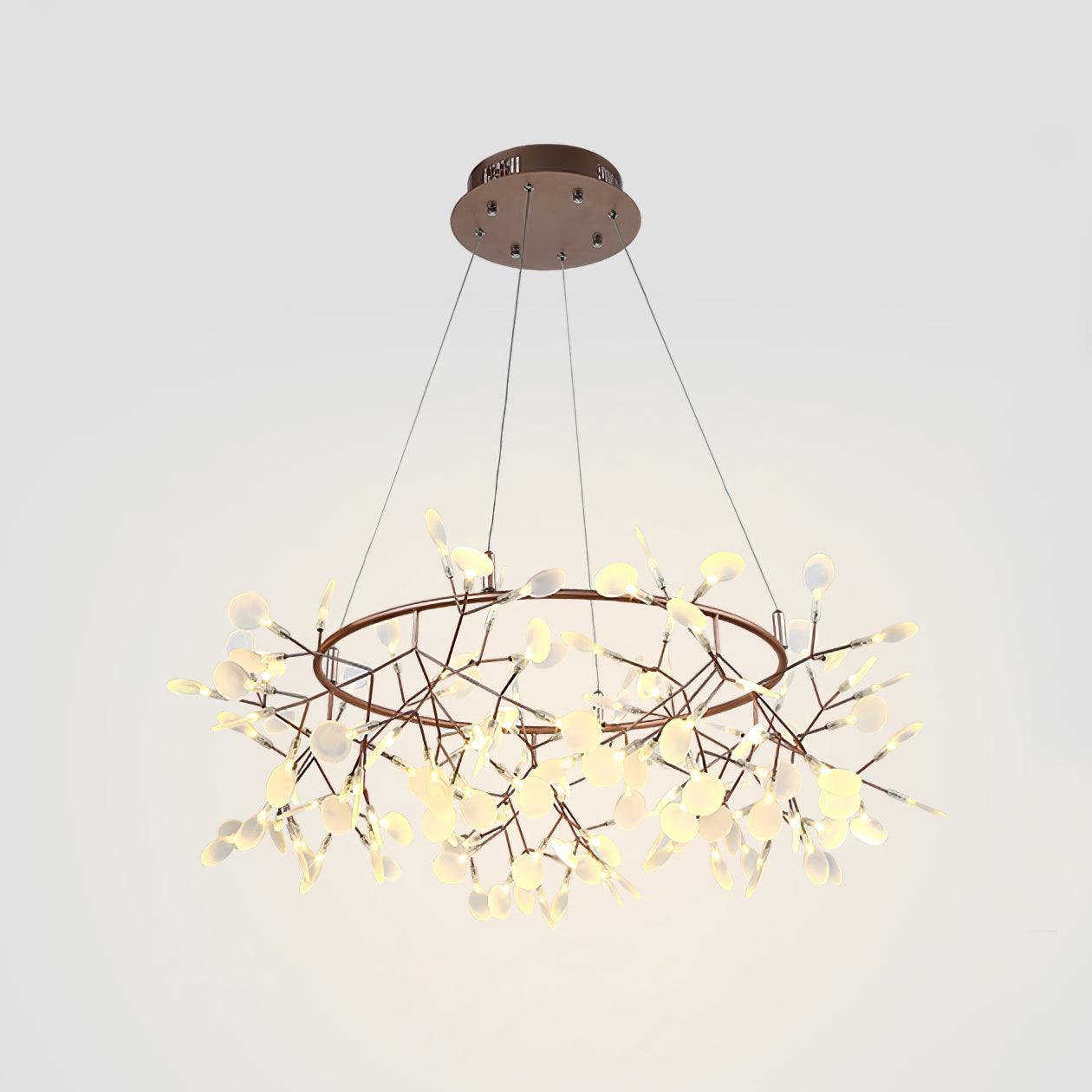 Lustre Olivia Unique Rond Sputnik Art Déco Lucioles, Salon/Chambre