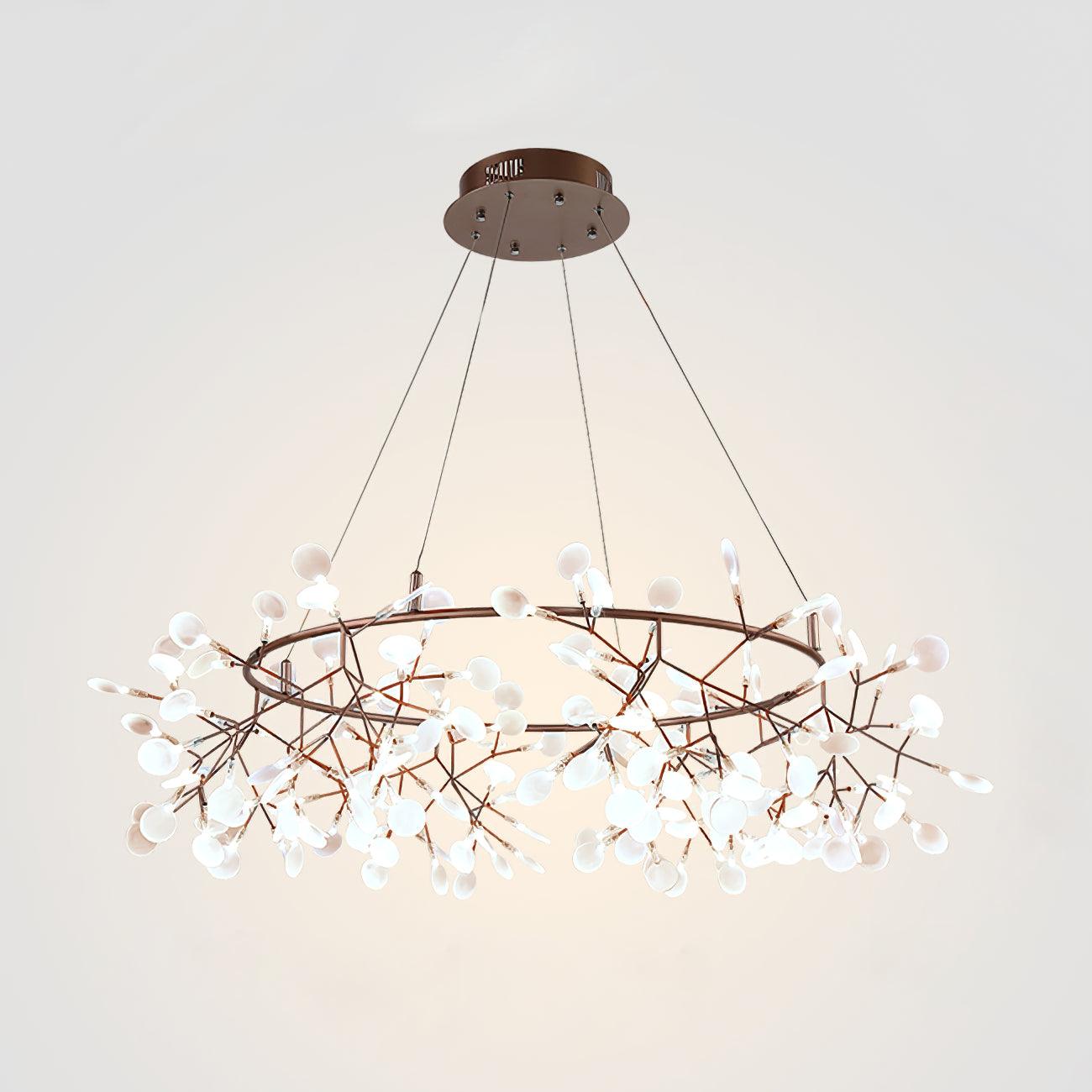 Lustre Olivia Unique Rond Sputnik Art Déco Lucioles, Salon/Chambre