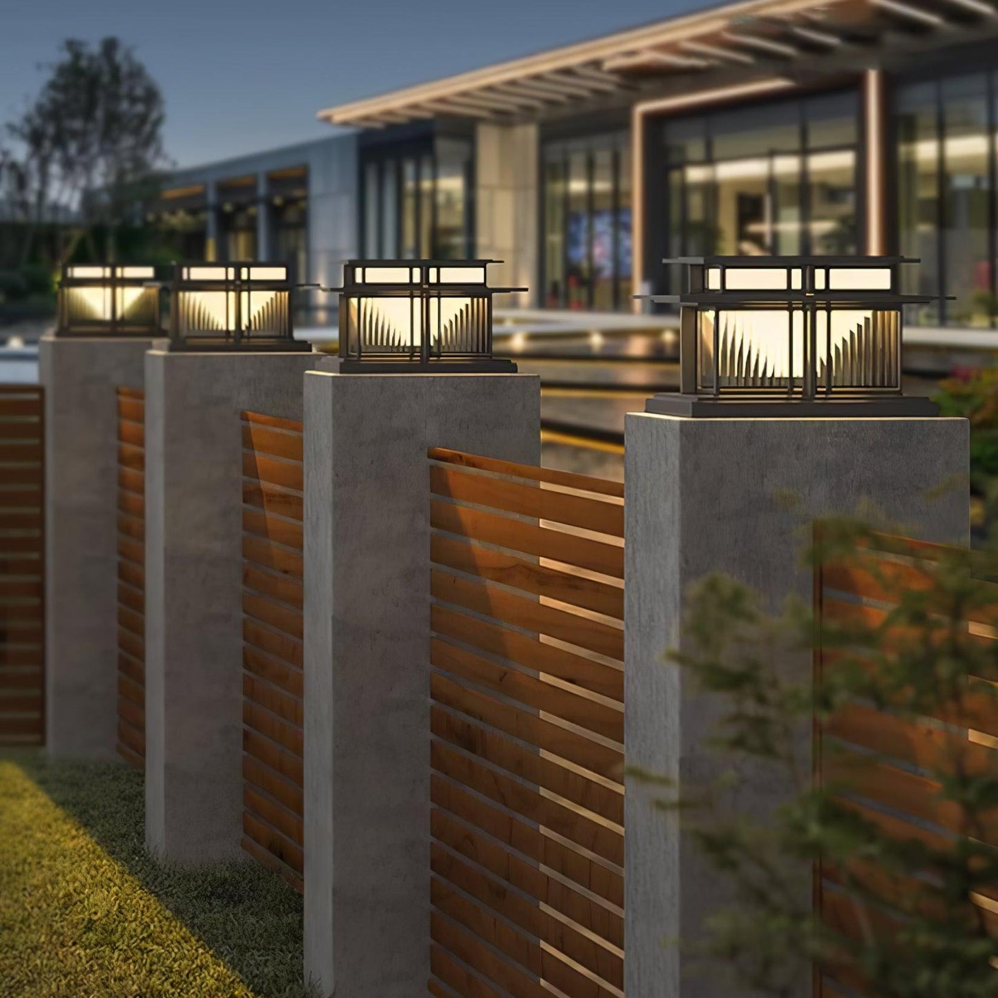 Milo Pillar Solar /HardWire Outdoor Light