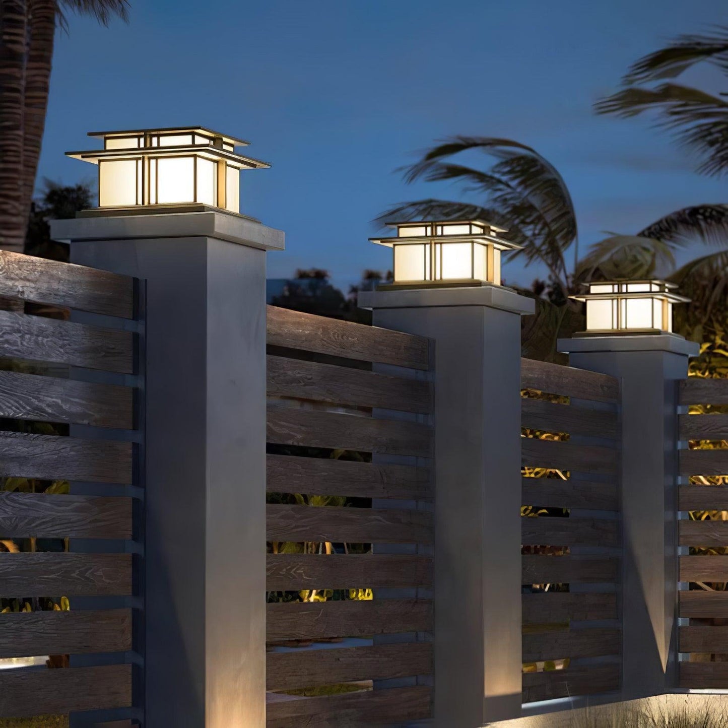 Milo Pillar Solar /HardWire Outdoor Light
