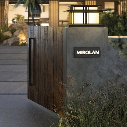 Milo Pillar Solar /HardWire Outdoor Light