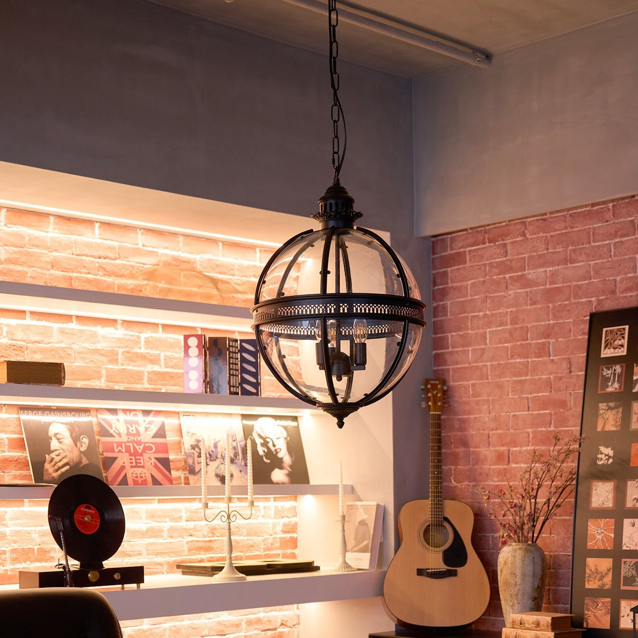 Suspension Edward Rétro Verre