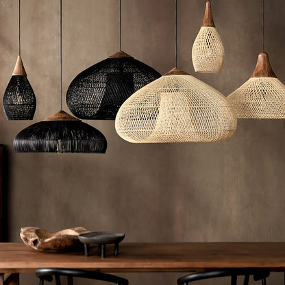 Evelyn Braided Rattan Livingroom Pendant Lamp