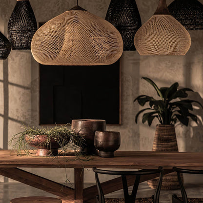 Evelyn Braided Rattan Livingroom Pendant Lamp