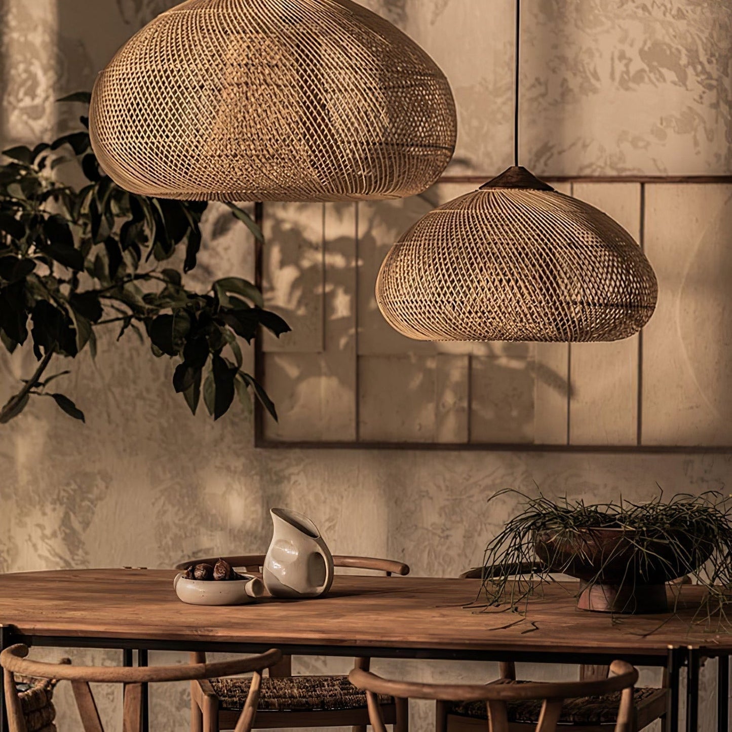 Evelyn Braided Rattan Livingroom Pendant Lamp