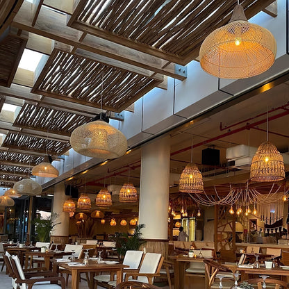 Evelyn Braided Rattan Livingroom Pendant Lamp