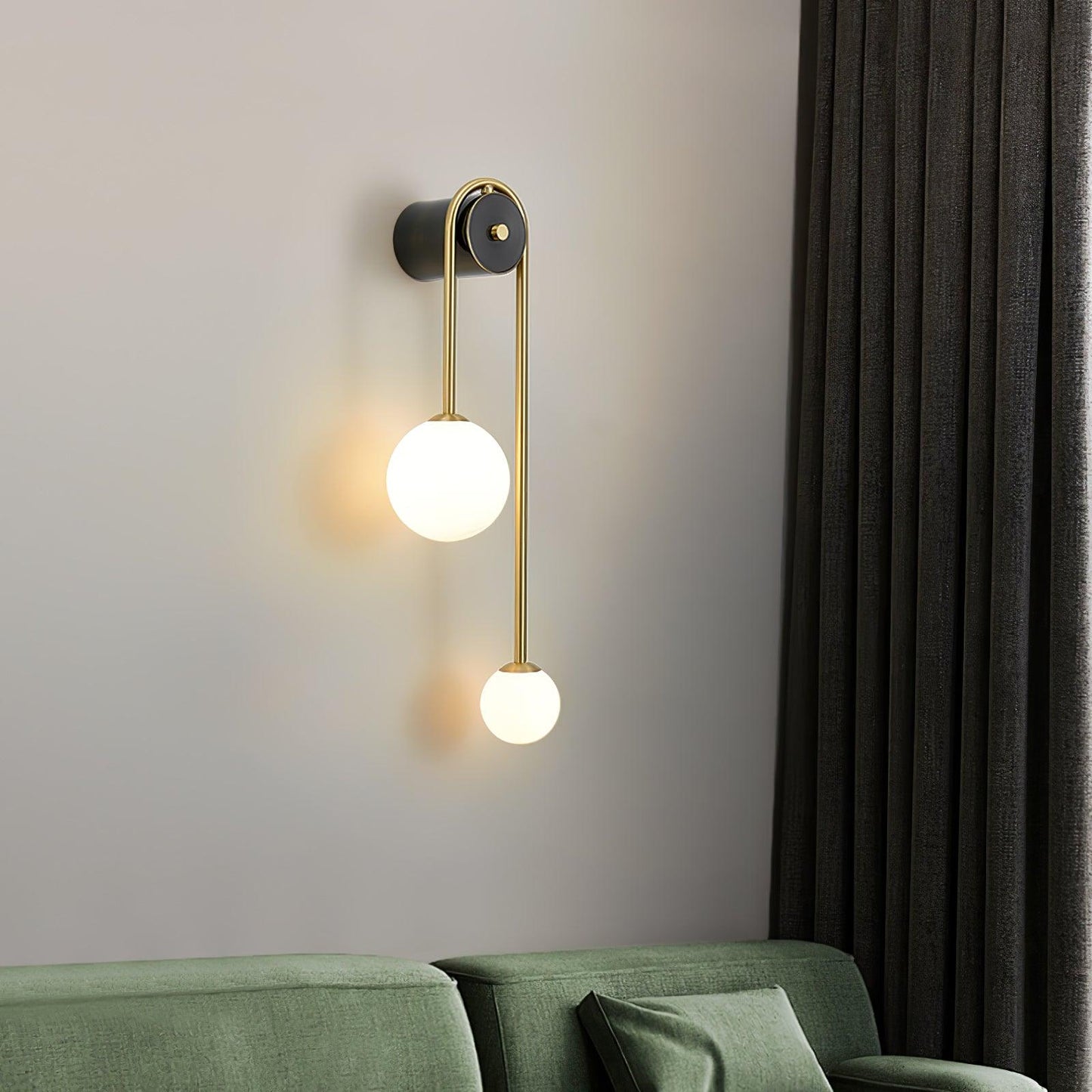 Elaro Brass Arc Wall Light
