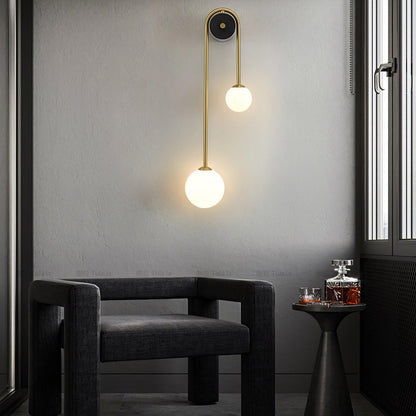 Elaro Brass Arc Wall Light