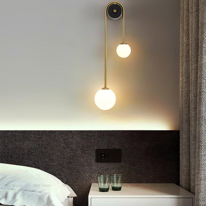 Elaro Brass Arc Wall Light