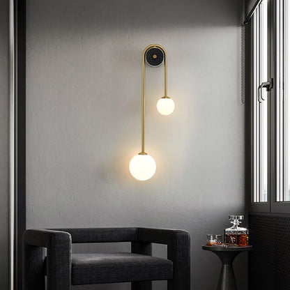Elaro Brass Arc Wall Light