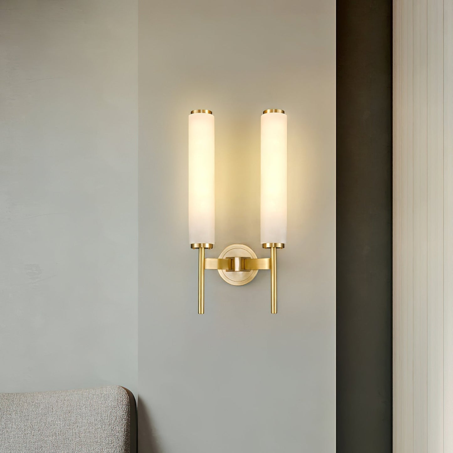 Kristy Art Deco  Alabaster  Wall Lamp