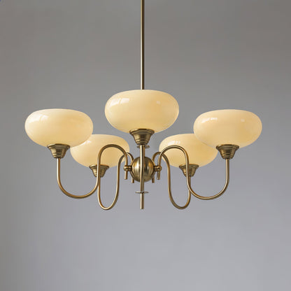 Arisha Vintage LED Metal Glass Chandelier Living Room