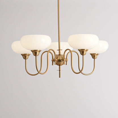 Arisha Vintage LED Metal Glass Chandelier Living Room