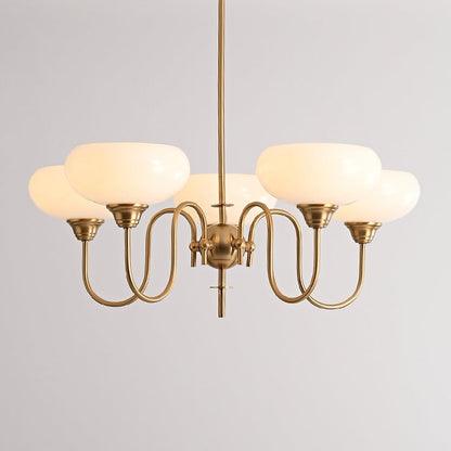 Arisha Vintage LED Metal Glass Chandelier Living Room